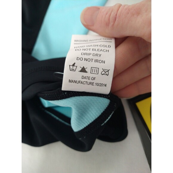 NWT Body Glove UVP Rash Guard Size L Blue White Black Colorblock Surf Swim Sun - Picture 8 of 9